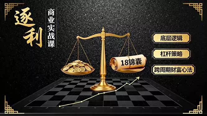 《逐 利》商业实战课，底层逻辑、杠杆策略、18锦囊，跨周期财富心法 - 轻创社