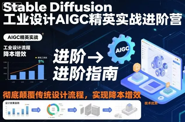 Stable Diffusion工业设计AIGC精英实战进阶营，彻底颠覆传统设计流程，实现降本增效 - 轻创社