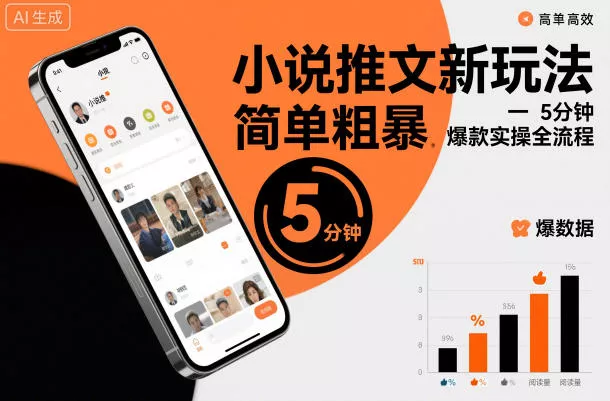 小说推文新玩法，简单粗爆，5分种一个爆款实操全流程 - 轻创社