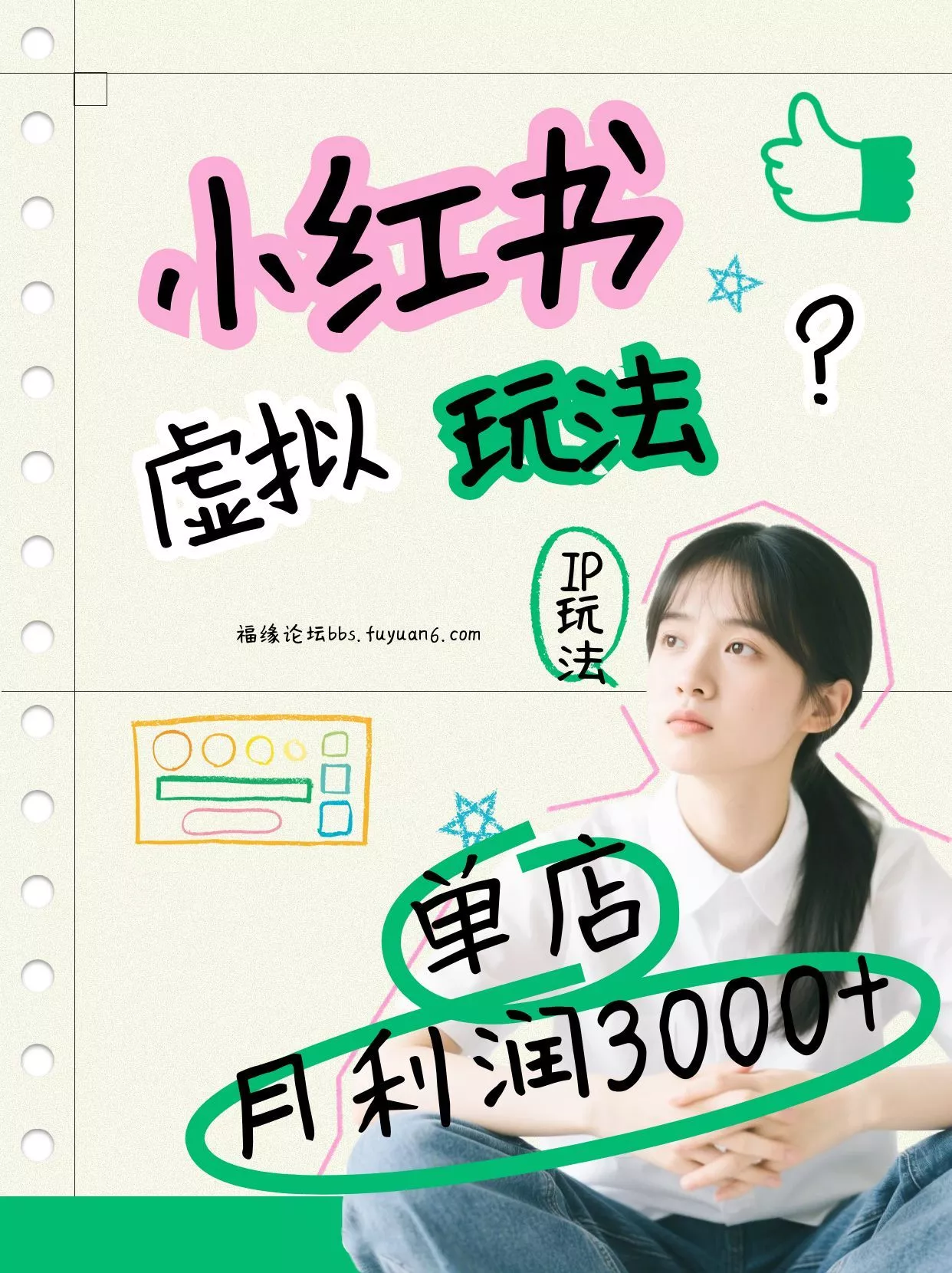 小红书虚拟玩法(铺货流和单品玩法)，单店月利润3000+，IP打法+原创商品(0违规) - 轻创社