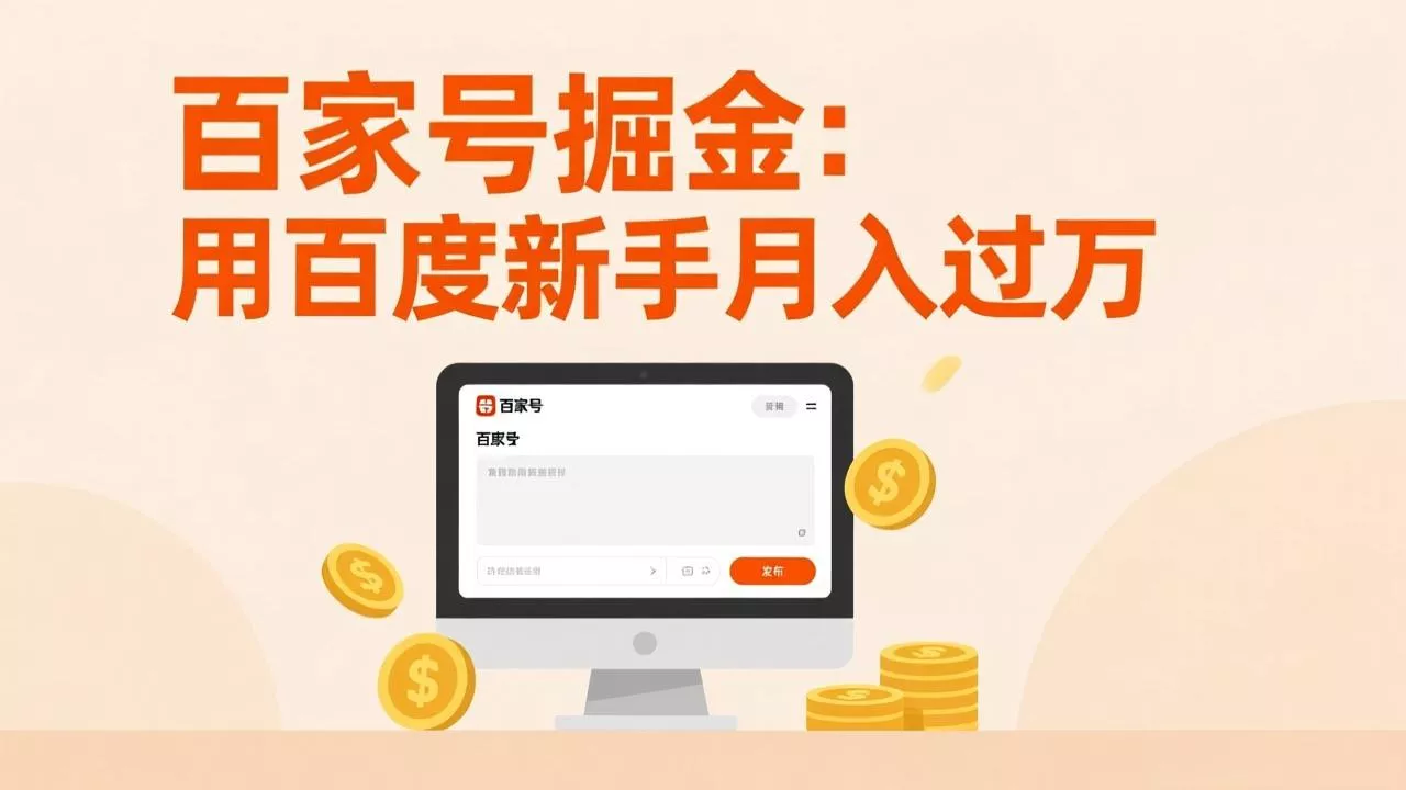百家号掘金：用百度新手月入过万，日入300，无需引流，全新手机搬砖项目 - 轻创社