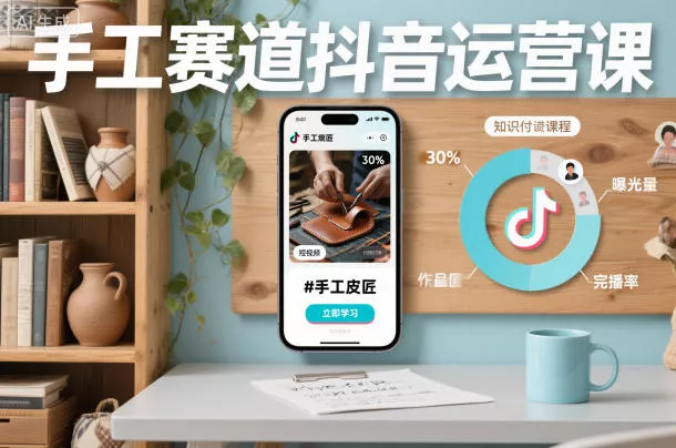 手工赛道抖音运营课，手工赛道流量运营 - 轻创社