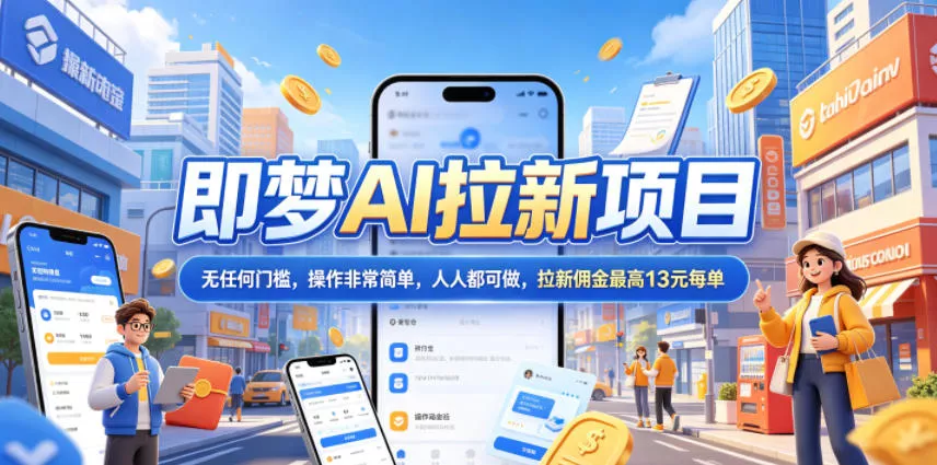 2026年即梦AI拉新项目最新玩法，无任何门槛，操作非常简单，人人都可做，拉新佣金最高13米每单(更新6月30日) - 轻创社