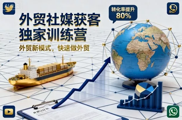 外贸社媒获客独家训练营，外贸新模式，快速做外贸(更新) - 轻创社