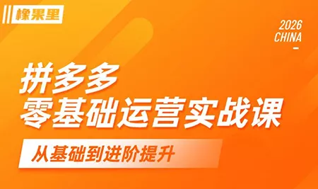 仙道电商·拼多多零基础运营实战课 - 轻创社