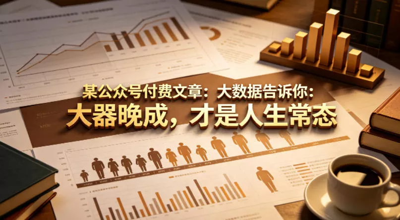 某公众号付费文章：大数据告诉你：大器晚成，才是人生常态 - 轻创社