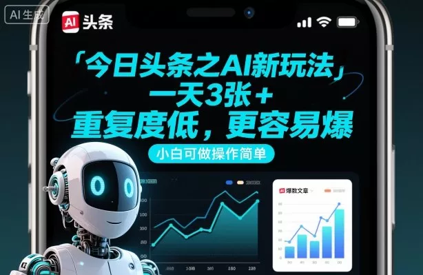 今日头条之AI新玩法，一天3张+，重复度低，更容易爆，小白可做操作简单 - 轻创社