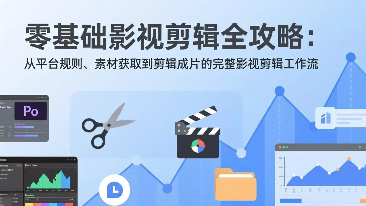 零基础影视剪辑全攻略：从平台规则、素材获取到剪辑成片的完整影视剪辑工作流 - 轻创社