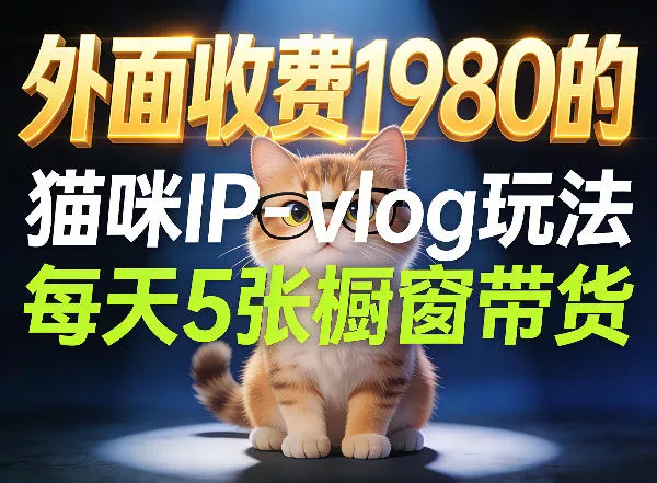 宠物赛道猫咪IP-vlog玩法，26条视频涨粉29W，每天5张橱窗带货拆解 - 轻创社