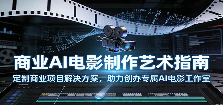 商业AI电影制作艺术指南：定制商业项目解决方案，助力创办专属AI电影工作室 - 轻创社