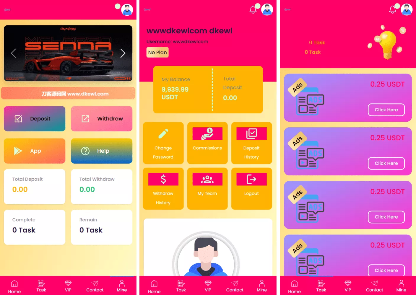 SENNA海外广告奖励投资理财源码/附详细教程 - 轻创社