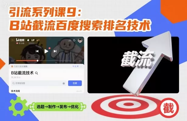 引流系列课9：B站截流百度搜索排名技术 - 轻创社