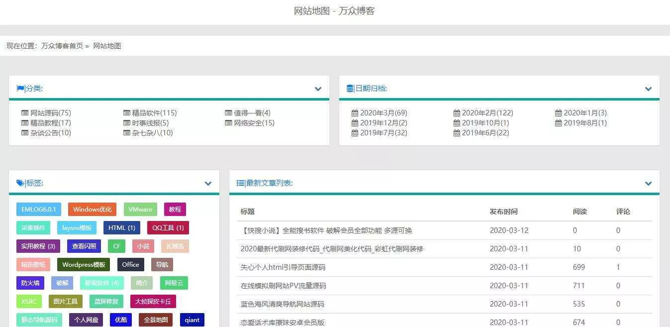 图片[2] - 2020最新emlog整站博客资源网源码（附250+数据） - 轻创社