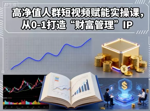 高净值人群短视频赋能实操课，从0-1打造“财富管理”IP - 轻创社