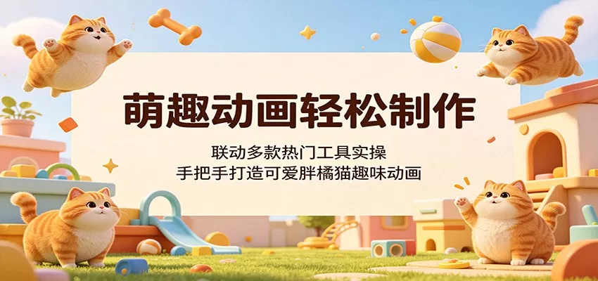 萌趣动画轻松制作，联动多款热门工具实操，手把手打造可爱胖橘猫趣味动画 - 轻创社