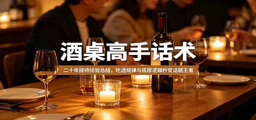 酒桌高手话术：二十年接待经验总结，吃透规律与底层逻辑秒变话题王者 - 轻创社