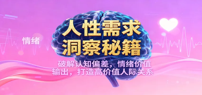 人性需求洞察秘籍，破解认知偏差，情绪价值输出，打造高价值人际关系 - 轻创社