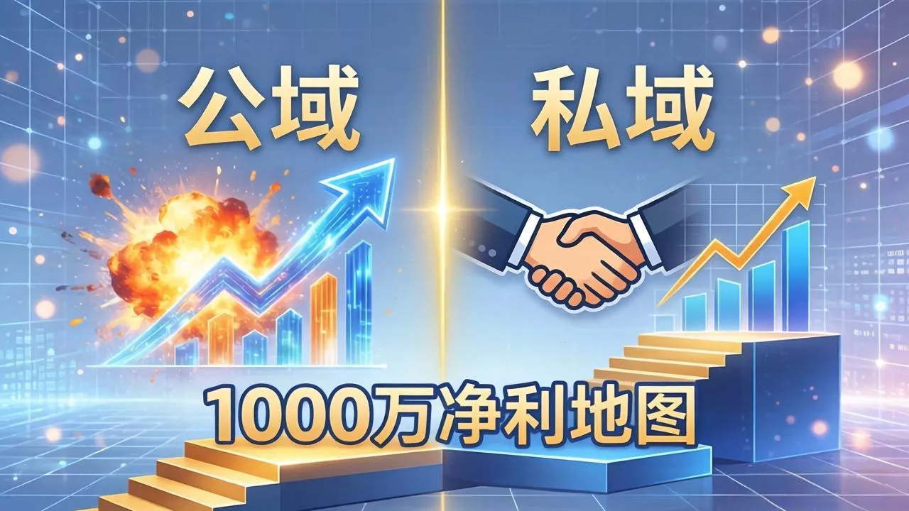 公域玩命出爆款，私域悄悄做成交：这套AI内训课，2026给你打通1000万净利的地图 - 轻创社