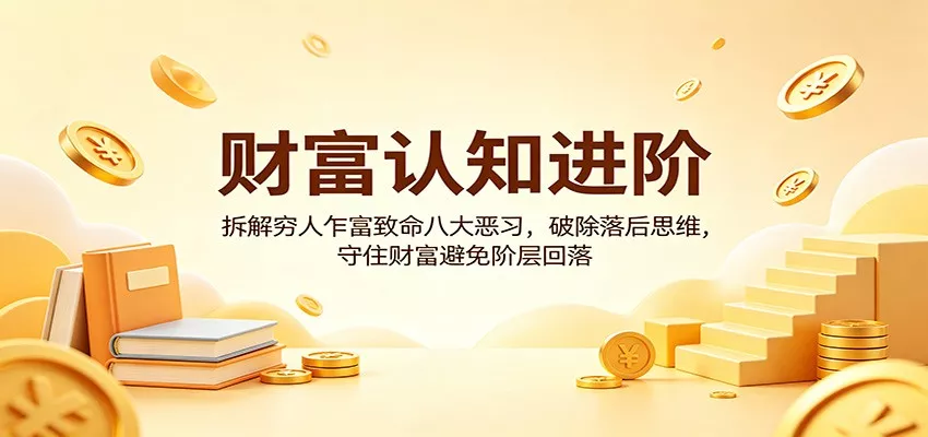 财富认知进阶:拆解穷人乍富致命八大恶习,破除落后思维,守住财富避免阶层回落 - 轻创社