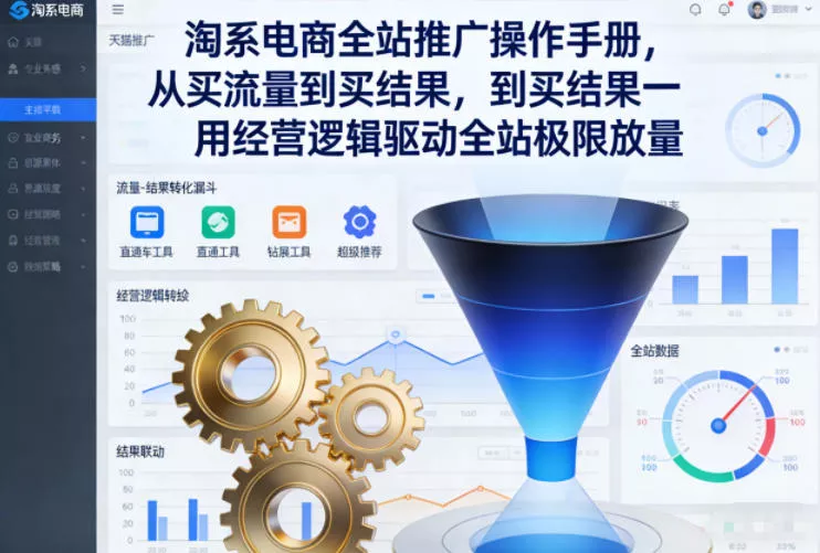 淘系电商全站推广操作手册，从买流量到买结果一用经营逻辑驱动全站极限放量 - 轻创社
