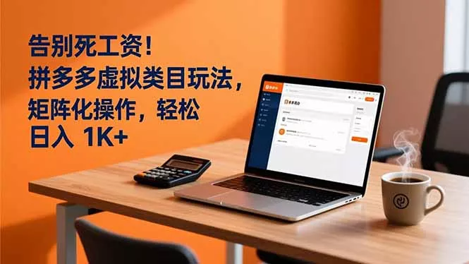告别死工资！拼多多虚拟类目玩法，矩阵化操作，轻松日入 1K+ - 轻创社