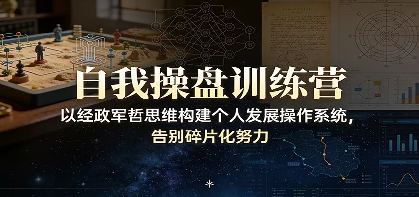 自我操盘训练营：以经政军哲思维构建个人发展操作系统，告别碎片化努力 - 轻创社