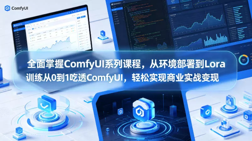 全面掌握ComfyUI系列课程，从环境部署到Lora训练从0到1吃透ComfyUI，轻松实现商业实战变现 - 轻创社