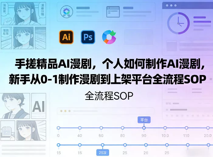 手搓精品AI漫剧，个人如何制作AI漫剧，新手从0-1制作漫剧到上架平台全流程SOP - 轻创社