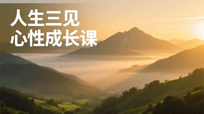 人生三见心性成长课，见天地众生自己，搞透人性安顿身心，活出清晰自我，内在富足无价 - 轻创社