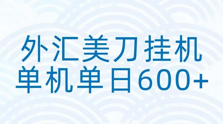 外汇美刀挂机：全自动挂机赚美金，单机600+ - 轻创社