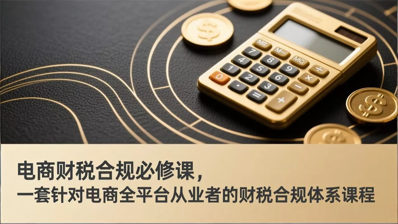 电商财税合规必修课，是一套针对电商全平台从业者的财税合规体系课程 - 轻创社