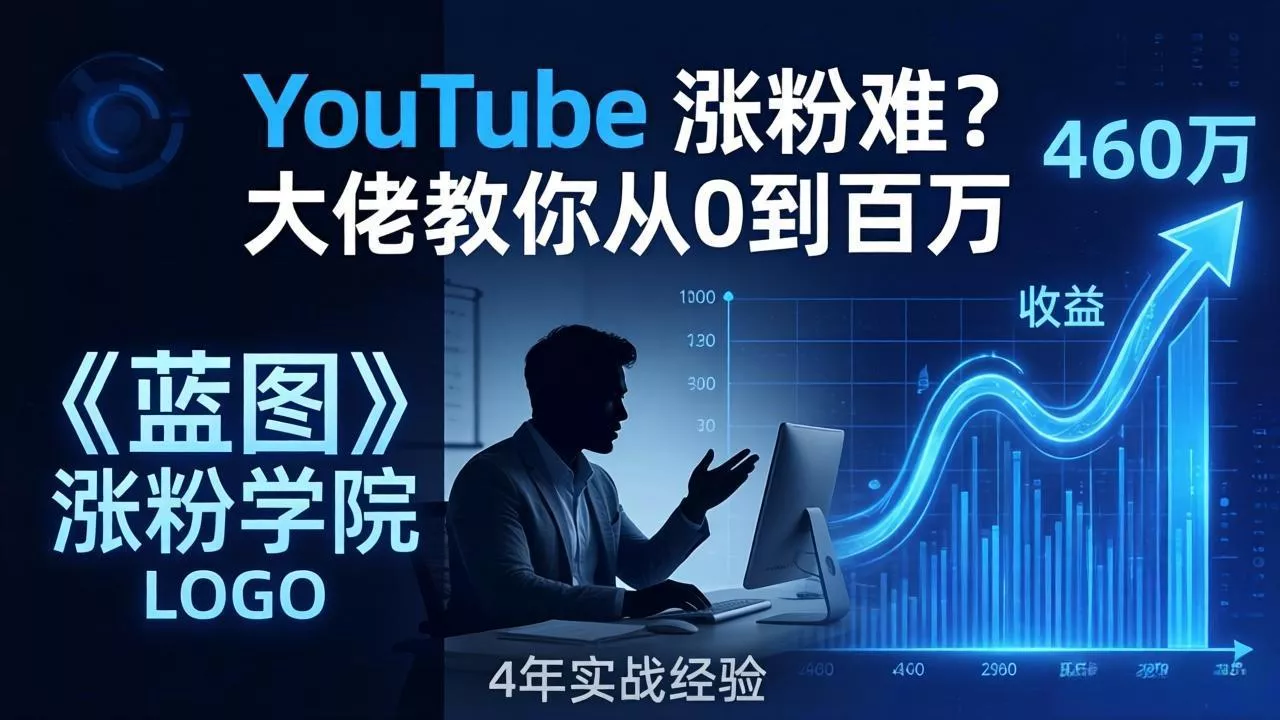 YouTube 涨粉难？《蓝图涨粉学院》：4 年赚 460 万的大佬教策略，从0到百万有路径！ - 轻创社