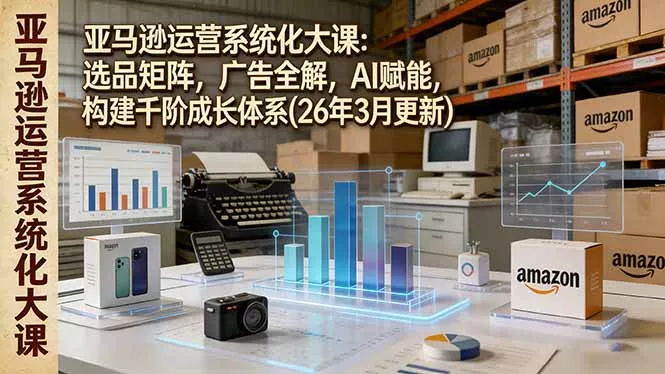 亚马逊运营系统化大课：选品矩阵，广告全解，AI赋能，构建千阶成长体系(26年3月更新 - 轻创社
