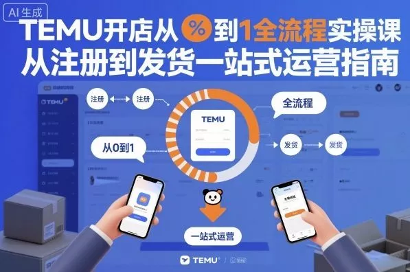TEMU开店从0到1全流程实操课，从注册到发货一站式运营指南 - 轻创社
