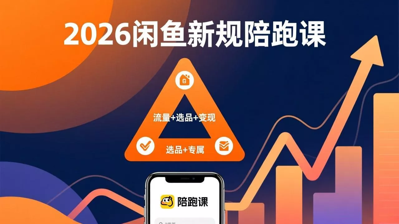 2026闲鱼高阶陪跑课全新上线，带你吃透新规玩转选品流量，从零搭建稳定变现盈利体系 - 轻创社