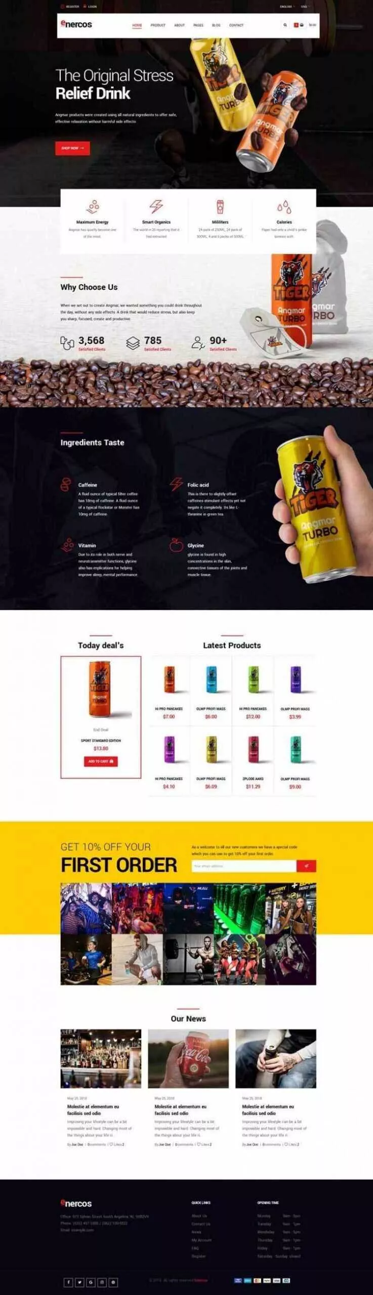 大气响应式运动饮料品牌商城html模板 - 轻创社