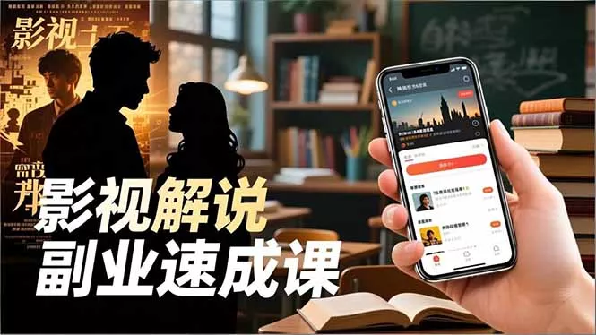 Tk影视解说副业速成课，软件安装、全流程实操、爆款预设，新手两周变现 - 轻创社