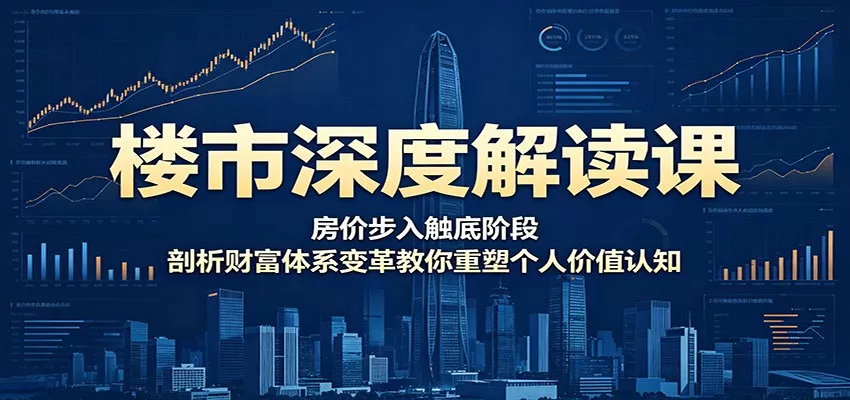 楼市深度解读课：房价步入触底阶段，剖析财富体系变革教你重塑个人价值认知 - 轻创社