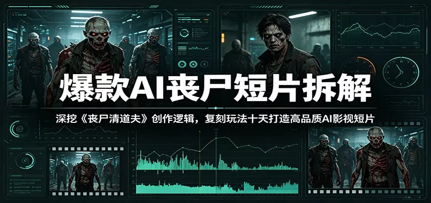 爆款AI丧尸短片拆解:深挖《丧尸清道夫》创作逻辑,复刻玩法快速打造高品质AI影视短片 - 轻创社
