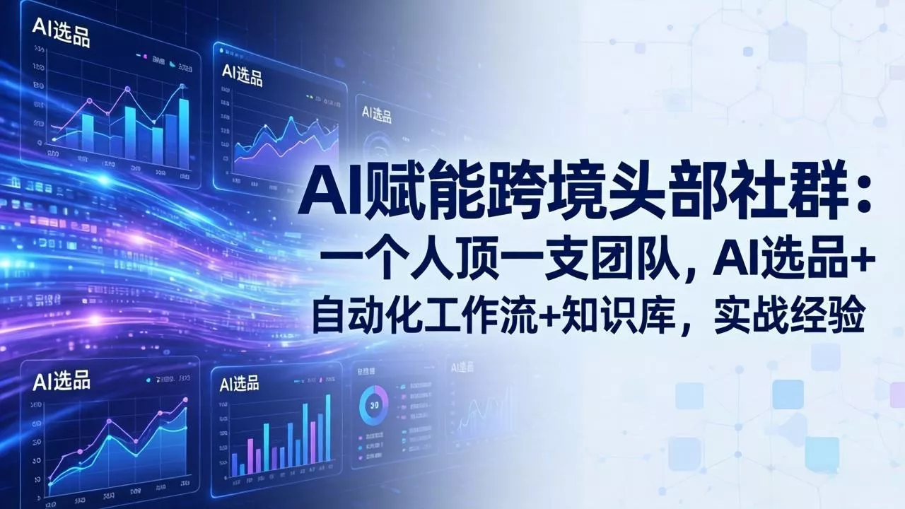 AI赋能跨境头部社群-更新6月：一个人顶一支团队，AI选品+自动化工作流+知识库，实战经验 - 轻创社
