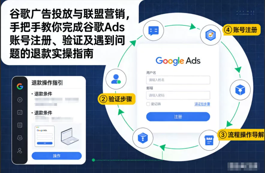 谷歌广告投放与联盟营销，手把手教你完成谷歌Ads账号注册、验证及遇到问题的退款实操指南 - 轻创社