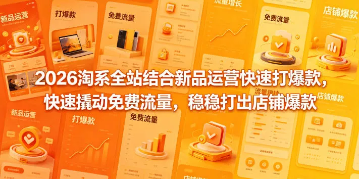 2026淘系全站结合新品运营快速打爆款，快速撬动免费流量，稳稳打出店铺爆款(更新5月12日) - 轻创社