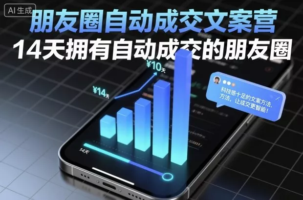 朋友圈自动成交文案营，14天拥有自动成交的朋友圈 - 轻创社