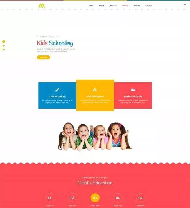 婴幼儿早教儿童培训机构网站HTML模板 - 轻创社