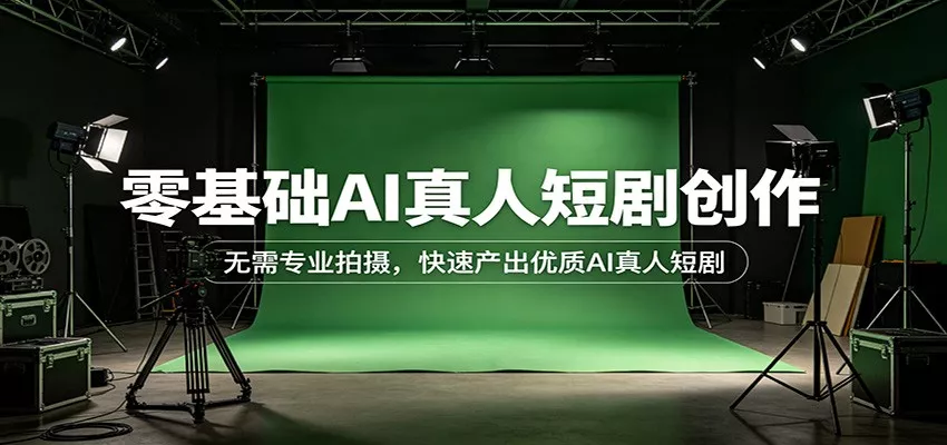 零基础AI真人短剧创作：无需专业拍摄，快速产出优质AI真人短剧 - 轻创社