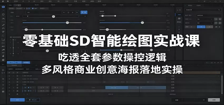 零基础SD智能绘图实战课：吃透全套参数操控逻辑，多风格商业创意海报落地实操 - 轻创社