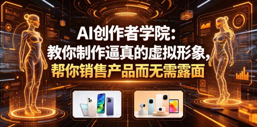 AI创作者学院：教你制作逼真的虚拟形象，帮你销售产品而无需露面【原创双语字幕】 - 轻创社