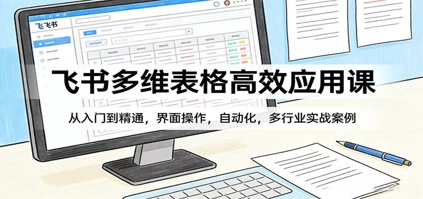 飞书多维表格高效应用课：从入门到精通，界面操作，自动化，多行业实战案例 - 轻创社