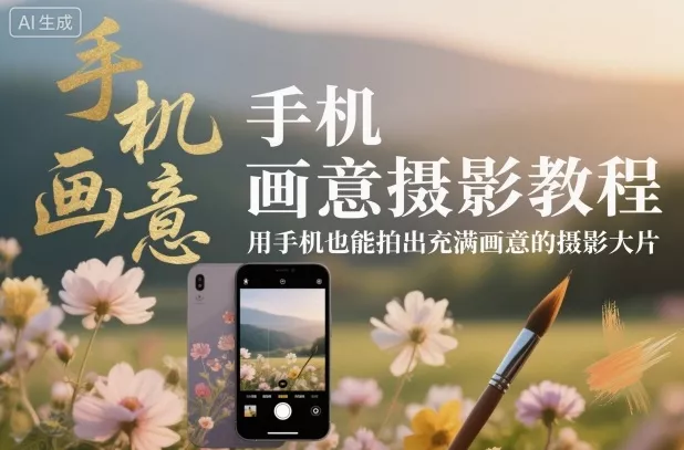 手机画意摄影教程，用手机也能拍出充满画意的摄影大片 - 轻创社