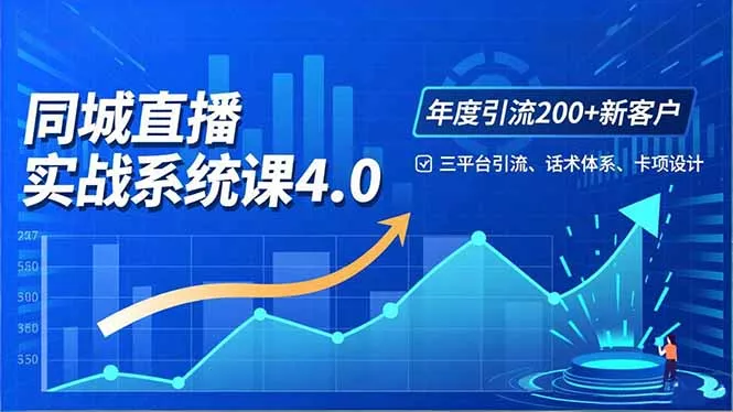 实体店直播实战班4.0，三平台引流、话术体系、卡项设计，年度引流200客月增10万 - 轻创社